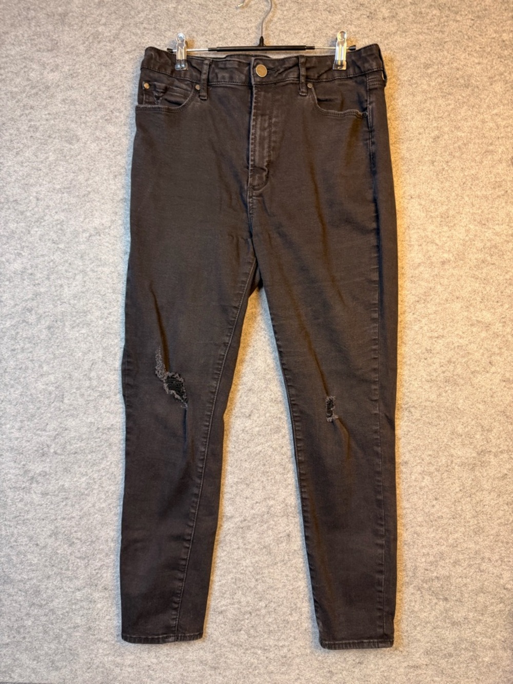 Articles Of Society Black Skinny Jeans with Knee Distressing